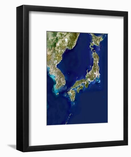 Japan And Korea, Satellite Image-PLANETOBSERVER-Framed Premium Photographic Print