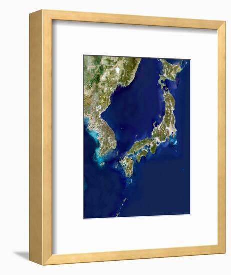 Japan And Korea, Satellite Image-PLANETOBSERVER-Framed Premium Photographic Print