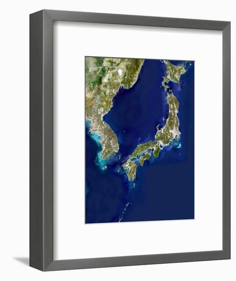 Japan And Korea, Satellite Image-PLANETOBSERVER-Framed Premium Photographic Print