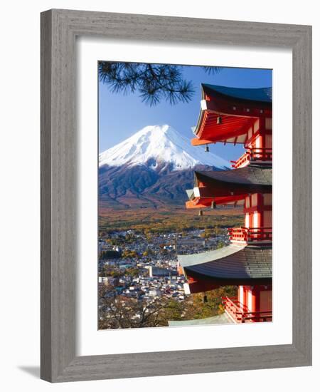 Japan, Central Honshu (Chubu), Fuji-Hakone-Izu National Park, Mount Fuji Capped in Snow-Gavin Hellier-Framed Photographic Print