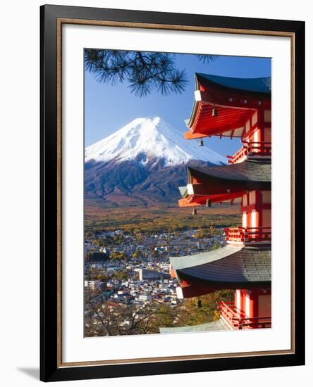 Japan, Central Honshu (Chubu), Fuji-Hakone-Izu National Park, Mount Fuji Capped in Snow-Gavin Hellier-Framed Photographic Print