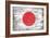 Japan Country Flag - Barnwood Painting-Lantern Press-Framed Art Print