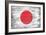 Japan Country Flag - Barnwood Painting-Lantern Press-Framed Art Print