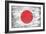 Japan Country Flag - Barnwood Painting-Lantern Press-Framed Art Print