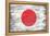 Japan Country Flag - Barnwood Painting-Lantern Press-Framed Stretched Canvas