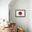 Japan Country Flag - Letterpress-Lantern Press-Framed Stretched Canvas displayed on a wall