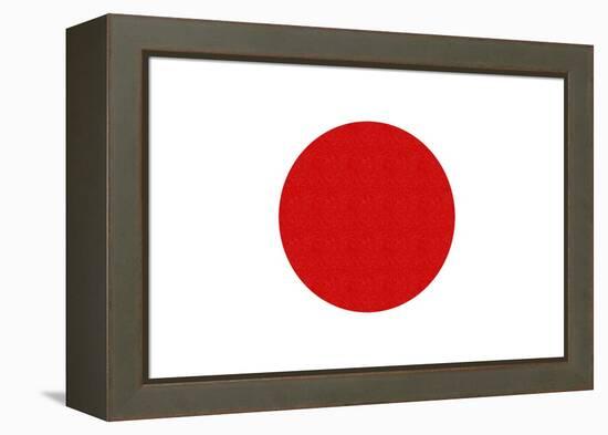 Japan Country Flag - Letterpress-Lantern Press-Framed Stretched Canvas