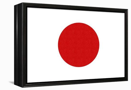 Japan Country Flag - Letterpress-Lantern Press-Framed Stretched Canvas