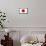 Japan Country Flag - Letterpress-Lantern Press-Framed Stretched Canvas displayed on a wall