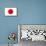 Japan Country Flag - Letterpress-Lantern Press-Framed Stretched Canvas displayed on a wall