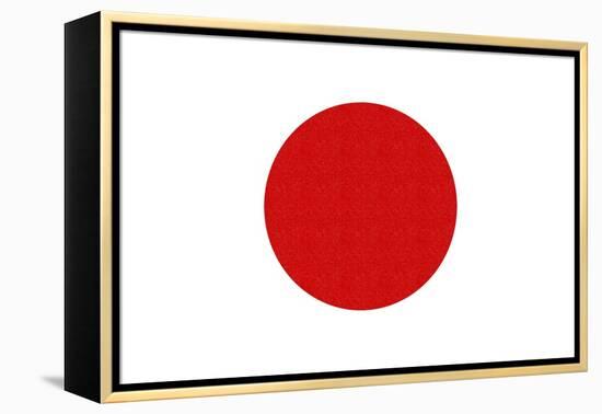 Japan Country Flag - Letterpress-Lantern Press-Framed Stretched Canvas