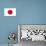 Japan Country Flag - Letterpress-Lantern Press-Framed Stretched Canvas displayed on a wall