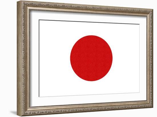 Japan Country Flag - Letterpress-Lantern Press-Framed Art Print