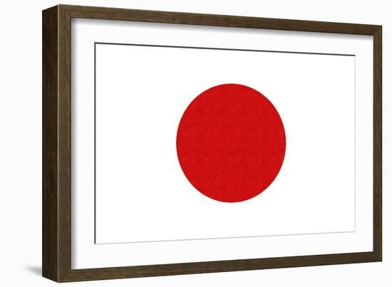Japan Country Flag - Letterpress-Lantern Press-Framed Art Print