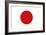 Japan Country Flag - Letterpress-Lantern Press-Framed Art Print