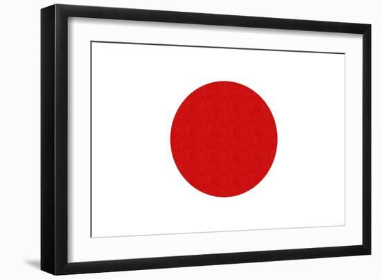 Japan Country Flag - Letterpress-Lantern Press-Framed Art Print