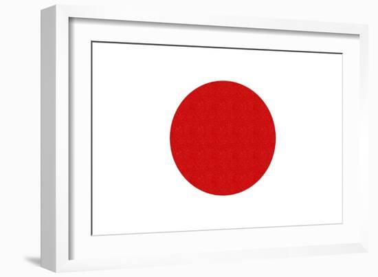 Japan Country Flag - Letterpress-Lantern Press-Framed Art Print