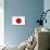 Japan Country Flag - Letterpress-Lantern Press-Mounted Art Print displayed on a wall