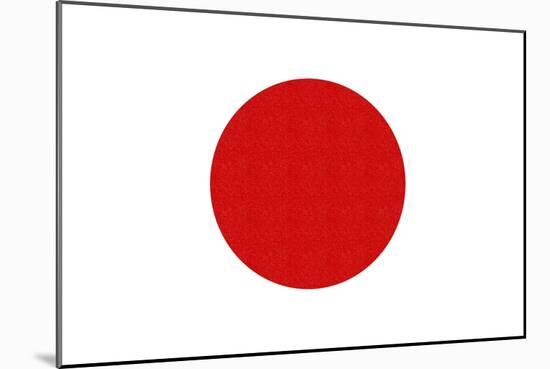 Japan Country Flag - Letterpress-Lantern Press-Mounted Art Print