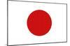 Japan Country Flag - Letterpress-Lantern Press-Mounted Art Print