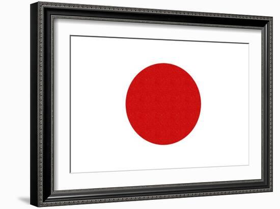 Japan Country Flag - Letterpress-Lantern Press-Framed Art Print