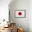 Japan Flag Design with Wood Patterning - Flags of the World Series-Philippe Hugonnard-Framed Art Print displayed on a wall
