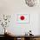 Japan Flag Design with Wood Patterning - Flags of the World Series-Philippe Hugonnard-Framed Premium Giclee Print displayed on a wall