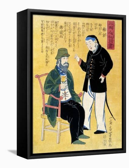 Japan: Foreigners, C. 1861-Utagawa Yoshiiku-Framed Premier Image Canvas