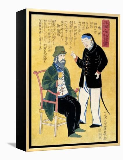 Japan: Foreigners, C. 1861-Utagawa Yoshiiku-Framed Premier Image Canvas