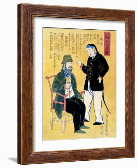 Japan: Foreigners, C. 1861-Utagawa Yoshiiku-Framed Giclee Print