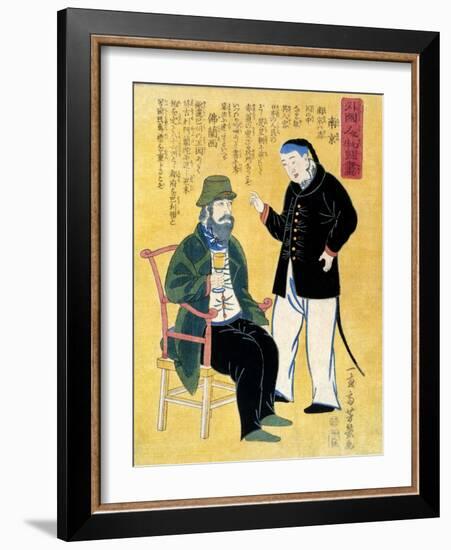 Japan: Foreigners, C. 1861-Utagawa Yoshiiku-Framed Giclee Print