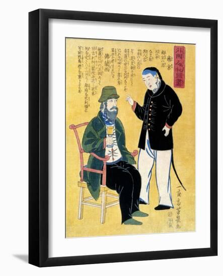 Japan: Foreigners, C. 1861-Utagawa Yoshiiku-Framed Giclee Print