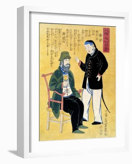 Japan: Foreigners, C. 1861-Utagawa Yoshiiku-Framed Giclee Print