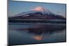 Japan, Honshu Island. Mt. Fuji and lake at sunrise.-Jaynes Gallery-Mounted Photographic Print