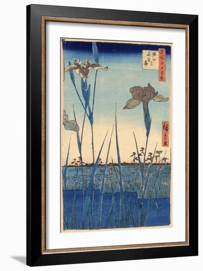 Japan: Iris Garden, 1857-Ando Hiroshige-Framed Giclee Print