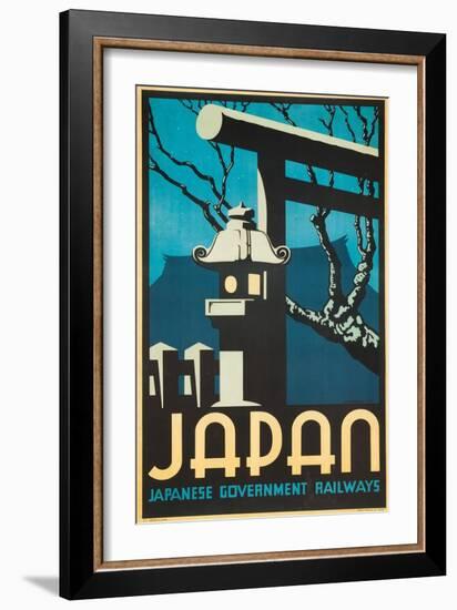 Japan Japanese Government Railways Poster-P. Irwin Brown-Framed Giclee Print