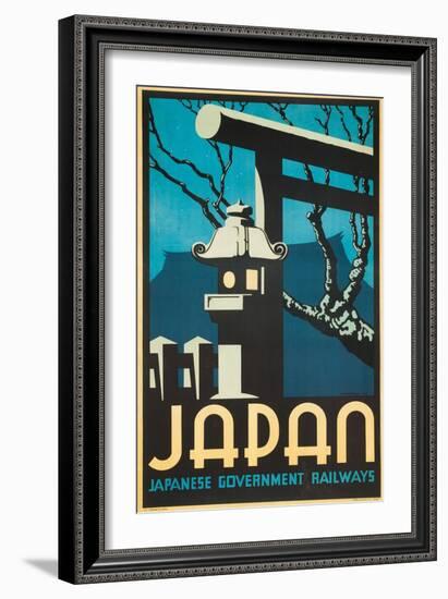 Japan Japanese Government Railways Poster-P. Irwin Brown-Framed Giclee Print