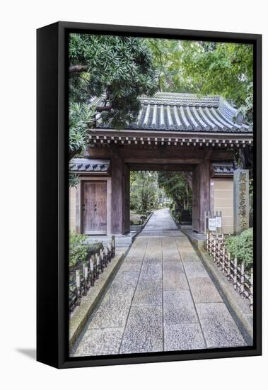 Japan, Kanagawa, Kamakura, Hokokuji Temple Entrance-Rob Tilley-Framed Premier Image Canvas