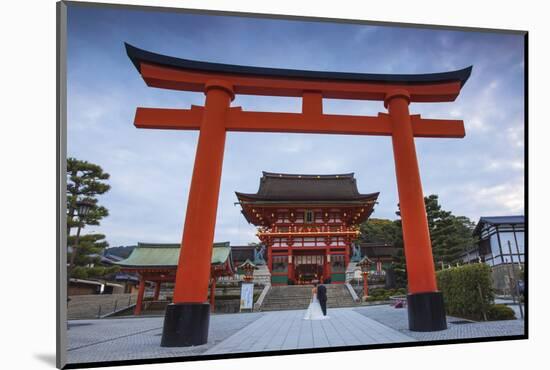 Japan, Kyoto, a Wedding Bride and Groom Pose at Fushimi Inari Shrine-Jane Sweeney-Mounted Photographic Print