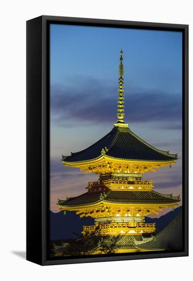 Japan, Kyoto, Higashiyama District, Kiyomizu-Dera Temple, Three-Storied Pagoda-Jane Sweeney-Framed Premier Image Canvas