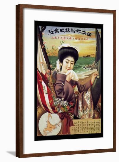 Japan Mail Steamship Co. (NYK), 1909-Vintage Lavoie-Framed Giclee Print