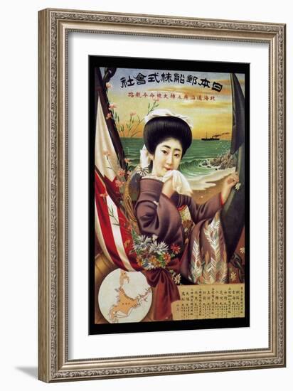 Japan Mail Steamship Co. (NYK), 1909-Vintage Lavoie-Framed Giclee Print