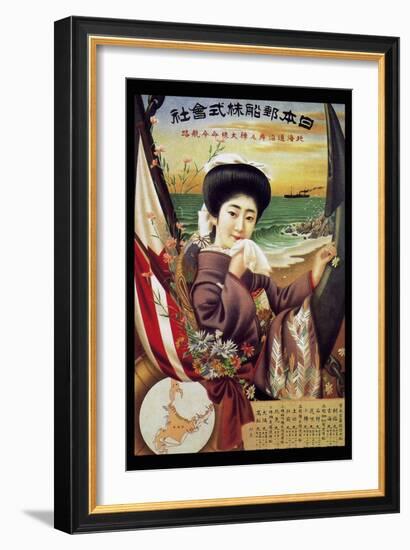 Japan Mail Steamship Co. (NYK), 1909-Vintage Lavoie-Framed Giclee Print