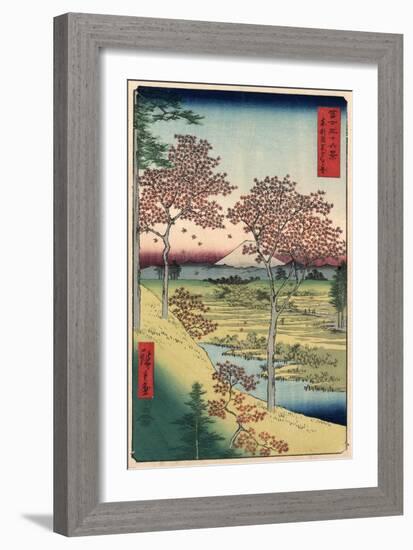 Japan: Maple Trees, 1858-Ando Hiroshige-Framed Giclee Print