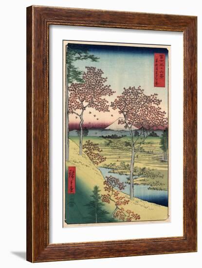 Japan: Maple Trees, 1858-Ando Hiroshige-Framed Giclee Print