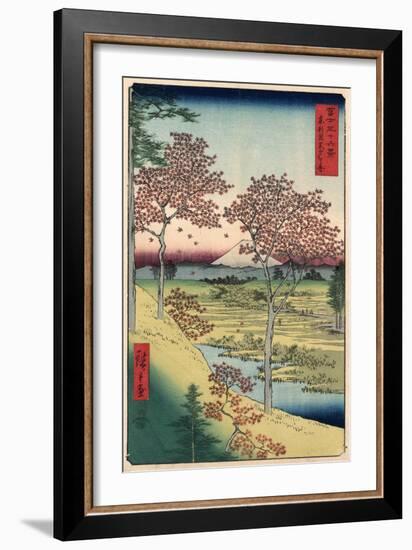 Japan: Maple Trees, 1858-Ando Hiroshige-Framed Giclee Print