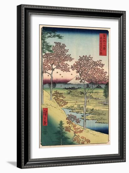 Japan: Maple Trees, 1858-Ando Hiroshige-Framed Giclee Print