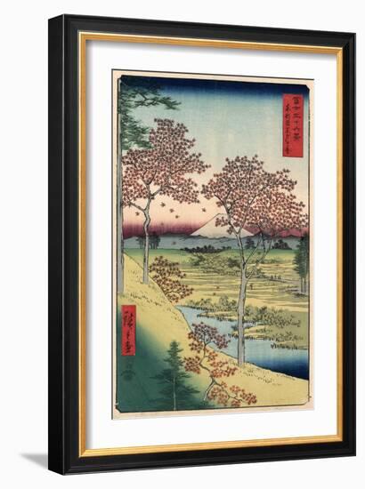 Japan: Maple Trees, 1858-Ando Hiroshige-Framed Giclee Print