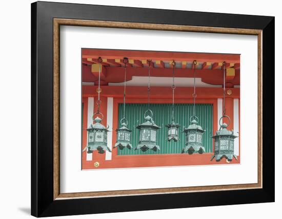 Japan, Nara, Kasuga Shrine Lanterns-Rob Tilley-Framed Photographic Print