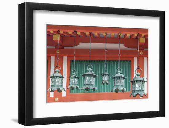 Japan, Nara, Kasuga Shrine Lanterns-Rob Tilley-Framed Photographic Print